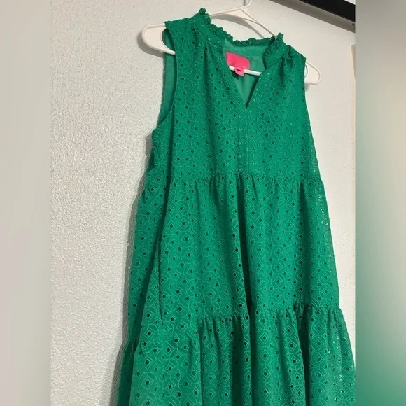 Lilly Pulitzer Novella Dress Agave Green‎ SZ S - Picture 6 of 7